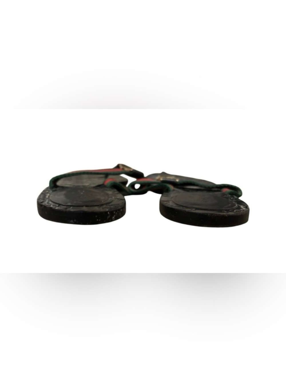 Gucci Interlocking GG Web Stripe Leather Thong Flat Sandal Slides EU 38.5 - Picture 7 of 7
